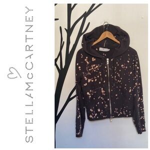RARE Stella McCartney + Adidas distressed purple zip up hoodie